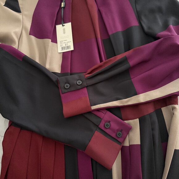 Hobbs Long Sleeve Dress New NWT 8 Multi-Colored - Picture 7 of 11